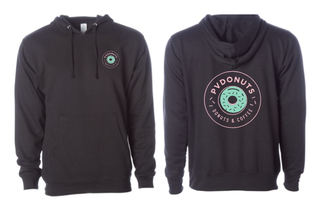 PV Donuts Logo Unisex Black Sweatshirt
