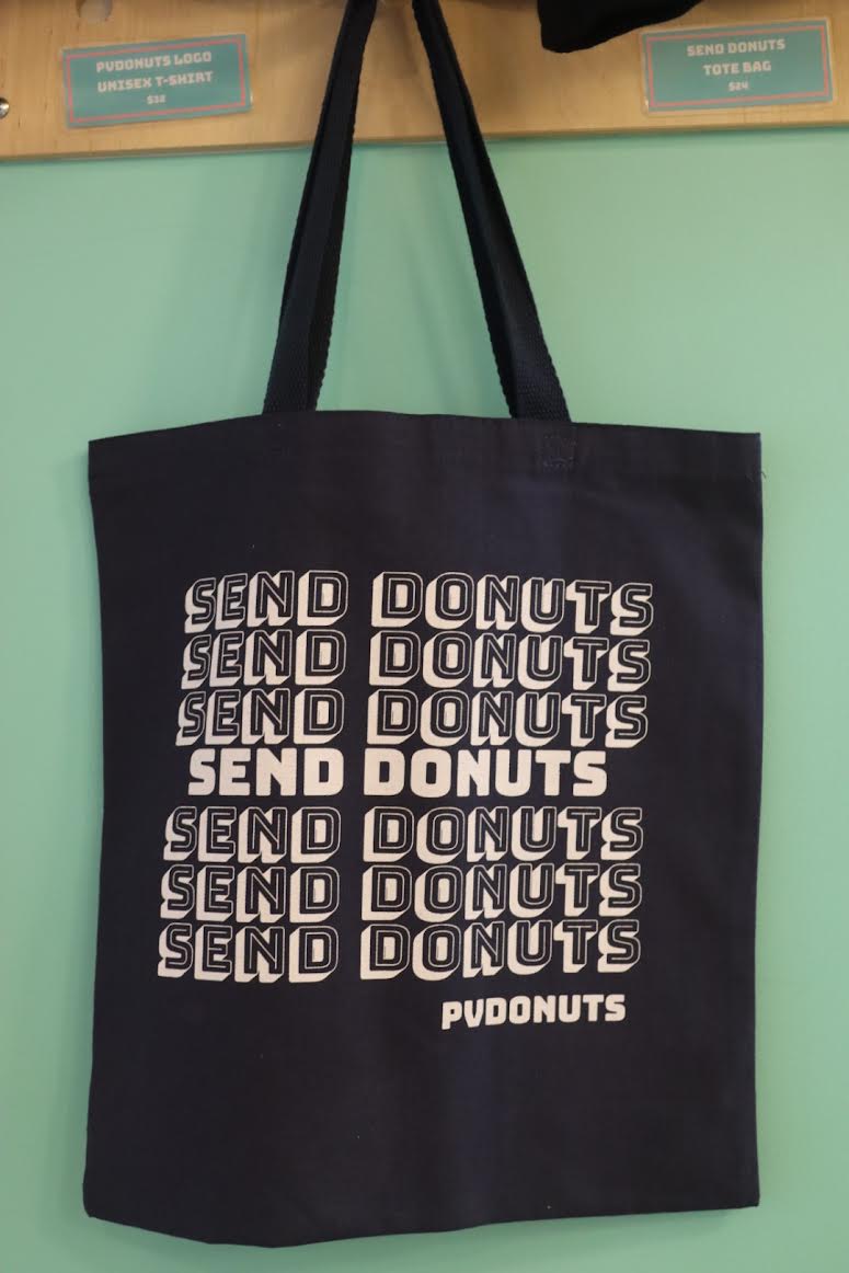 Navy Send Donuts Tote
