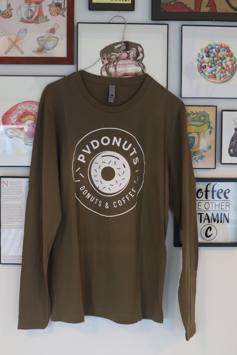 PV Donut logo olive T shirt