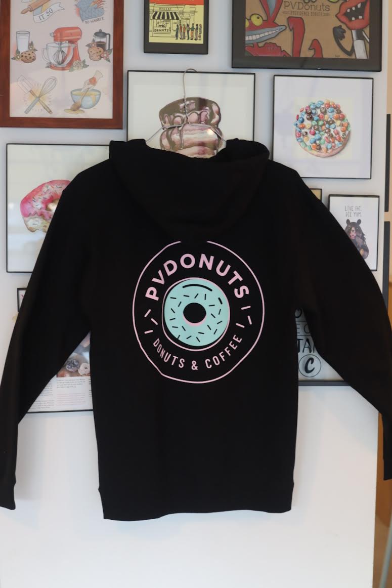 PV Donuts Logo Unisex Black Sweatshirt